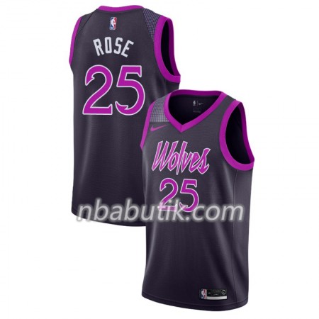 NBA Mænd Trøje Minnesota Timberwolves Derrick Rose 25 2018-19 Nike City Edition Lilla Swingman NBA Mænd Trøje Minnesota Timberwolves Derrick Rose 25 2018-19 Nike City Edition Lilla Swingman